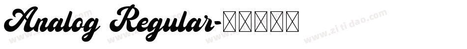 Analog Regular字体转换
